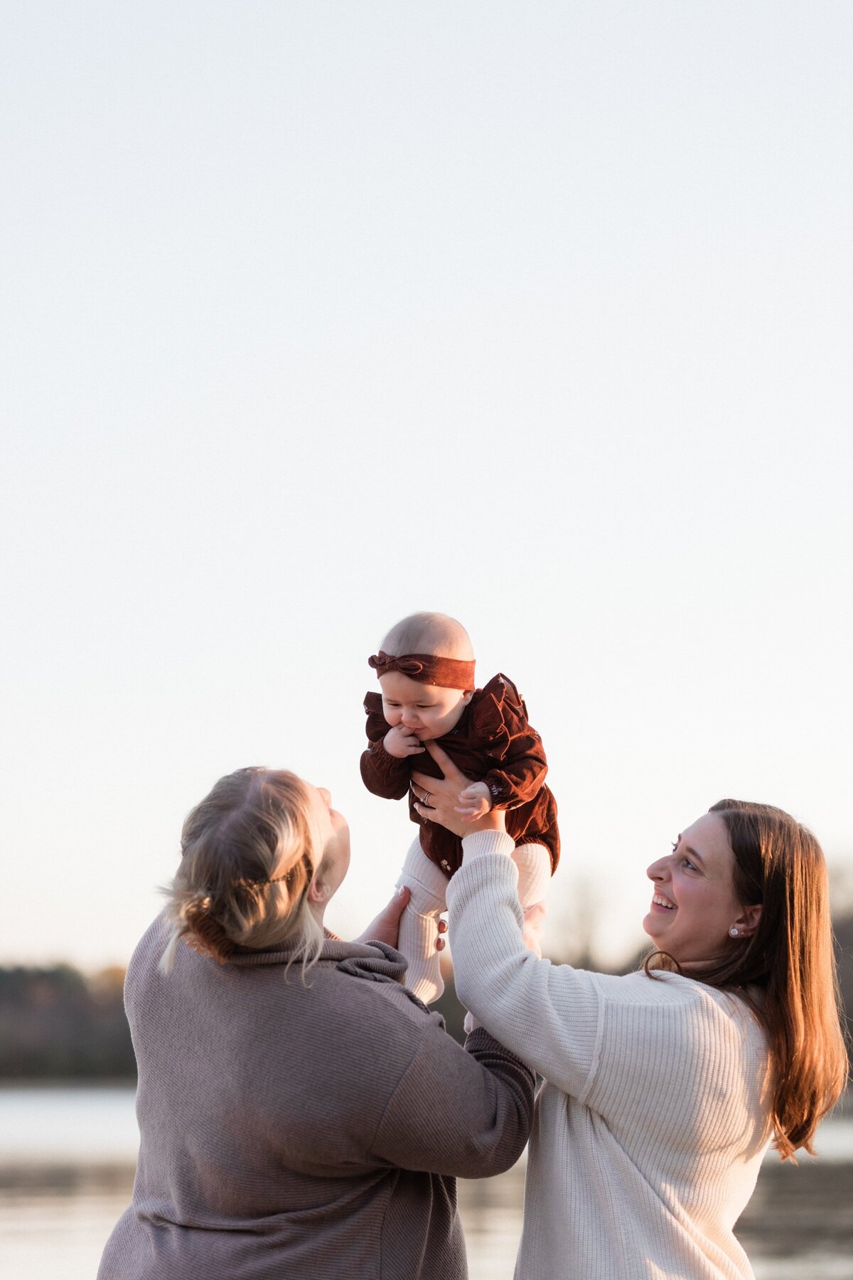 lgtbq family photos with baby and two moms