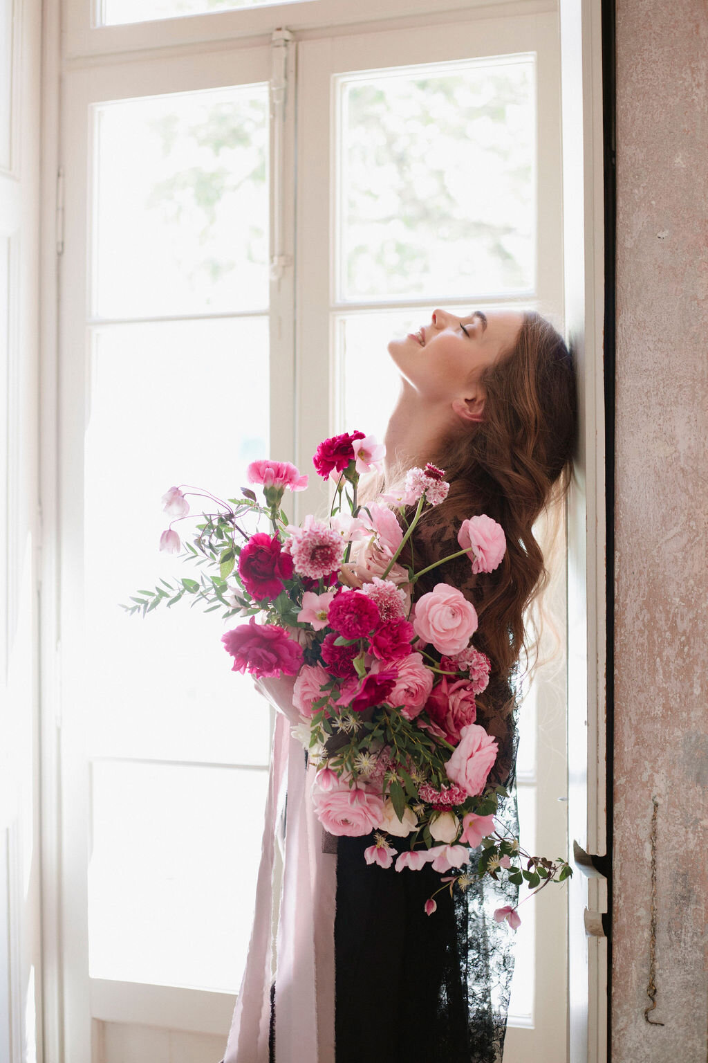 Lake Como pink wedding inspired by Dior Veronique Lorre wedding designer and florist3