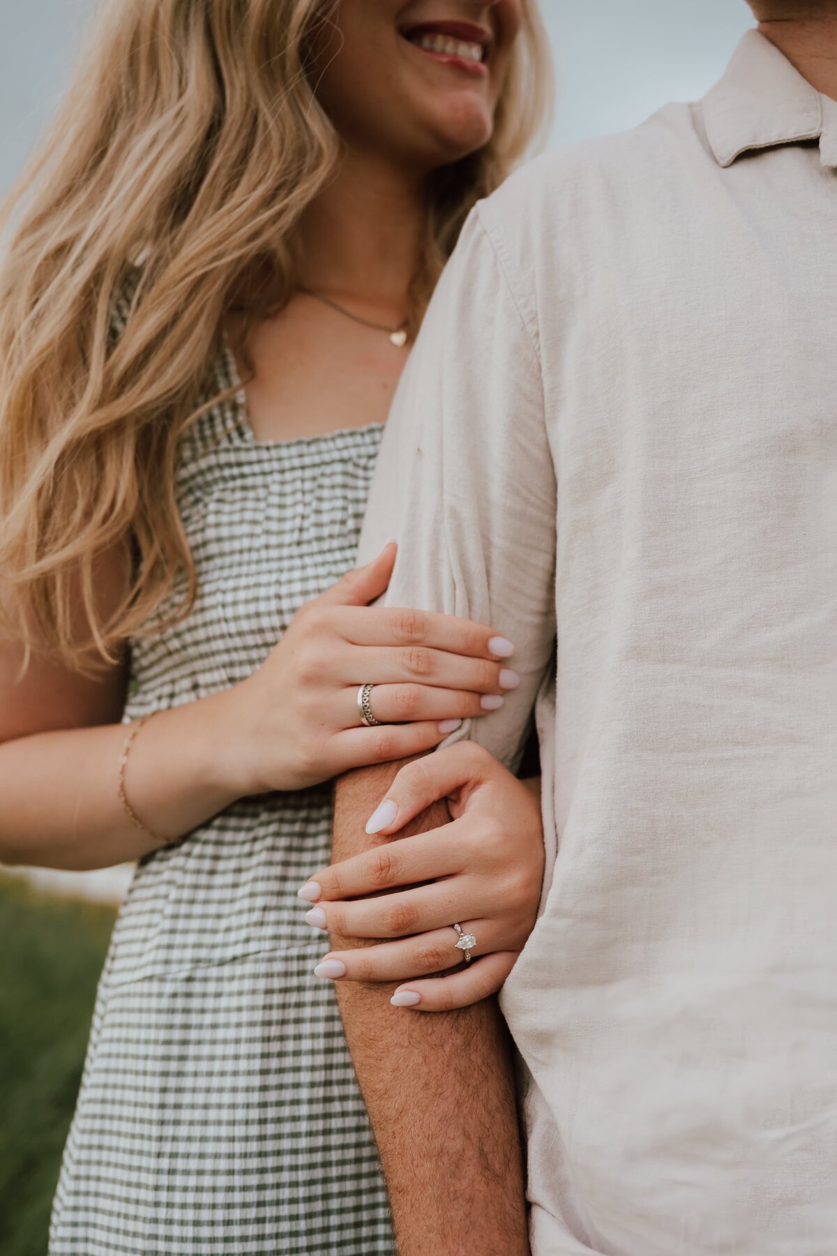 engagement ring, couples romantic wedding photos