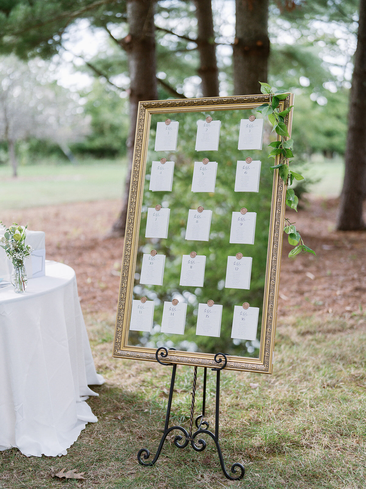 Seating Chart Ohio Wedding