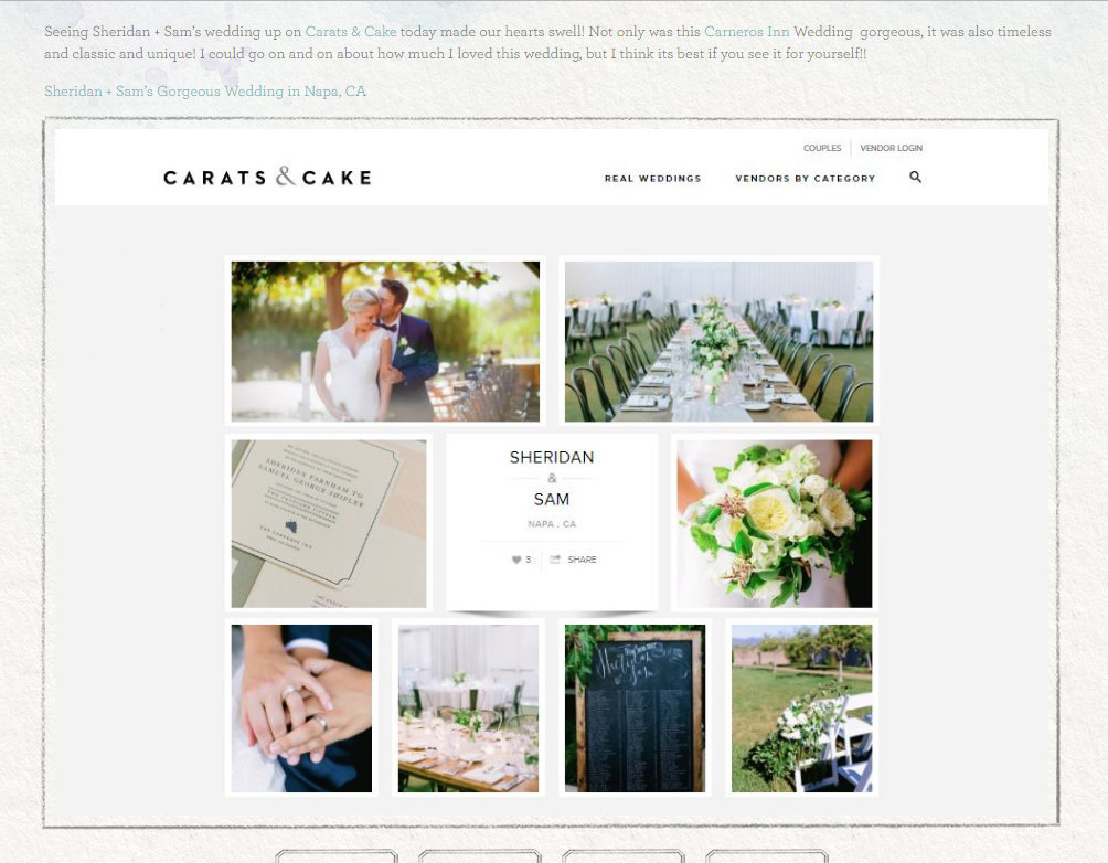 Carats & Cake - Weddings by Milou & Olin