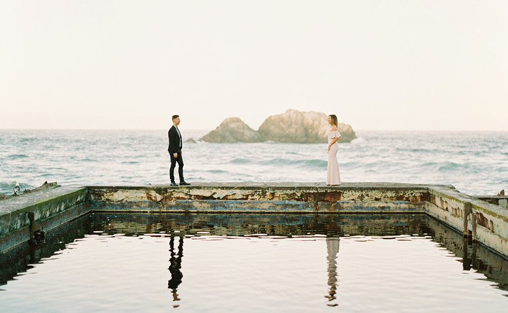 Liz + Wes Land's End Sutro Baths San Francisco Engagement Session 0015