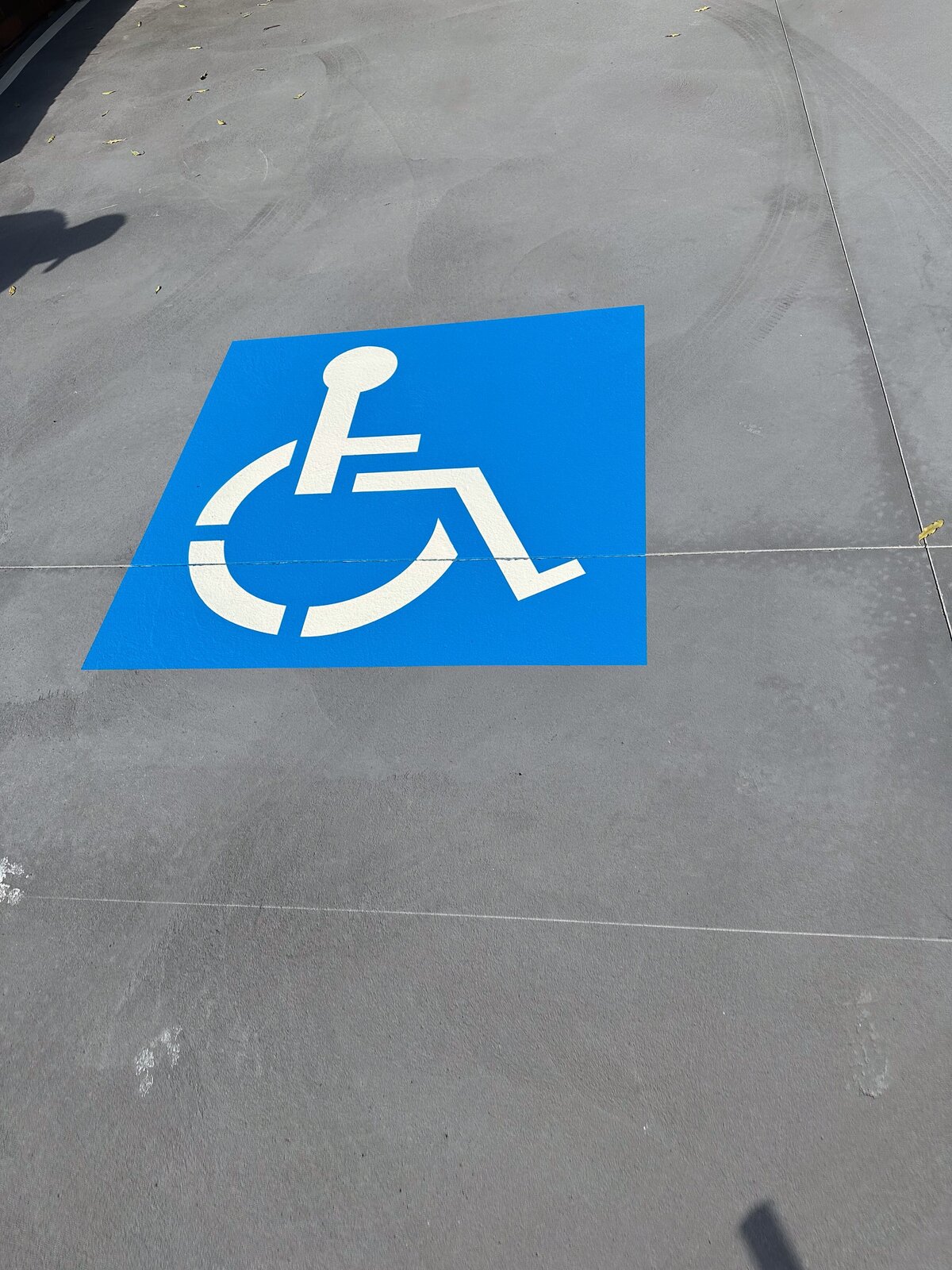 Disabled parking are line marking for a parking bays