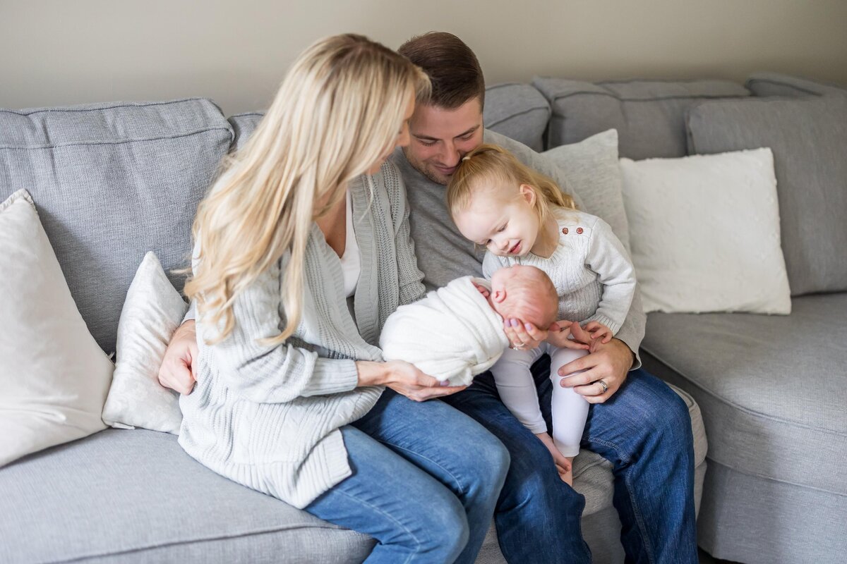 southern nh family photographer in home photo shoot