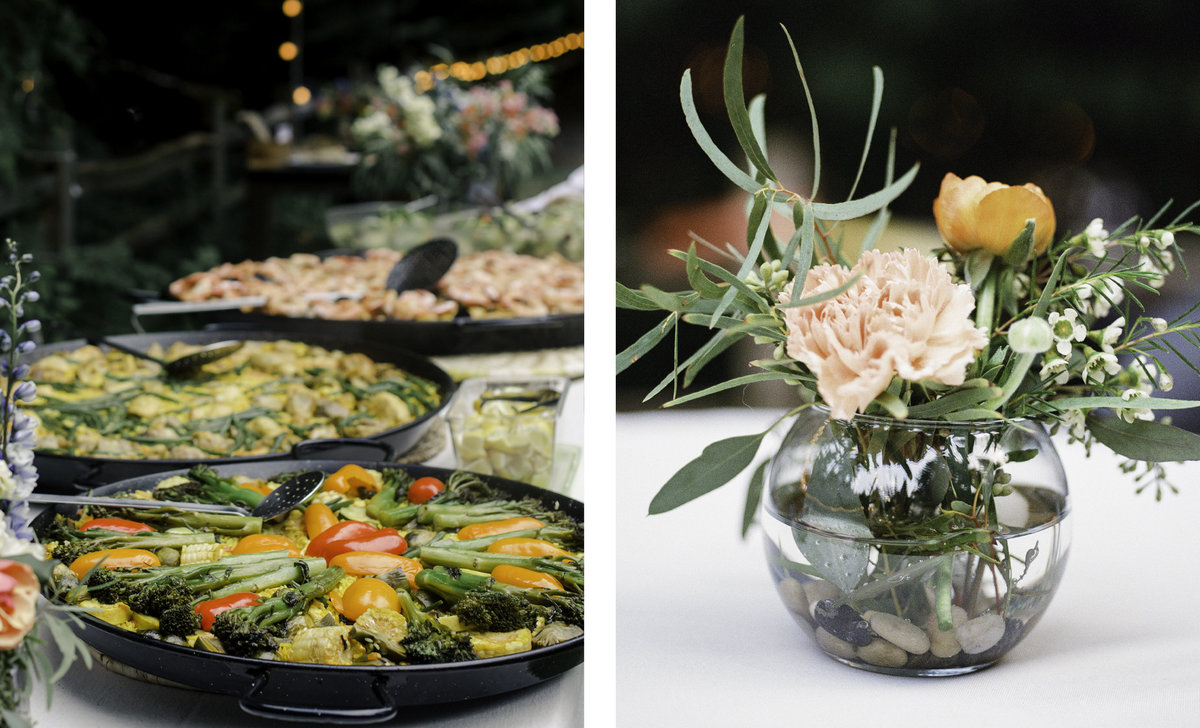 pallela reception dinner and floral details