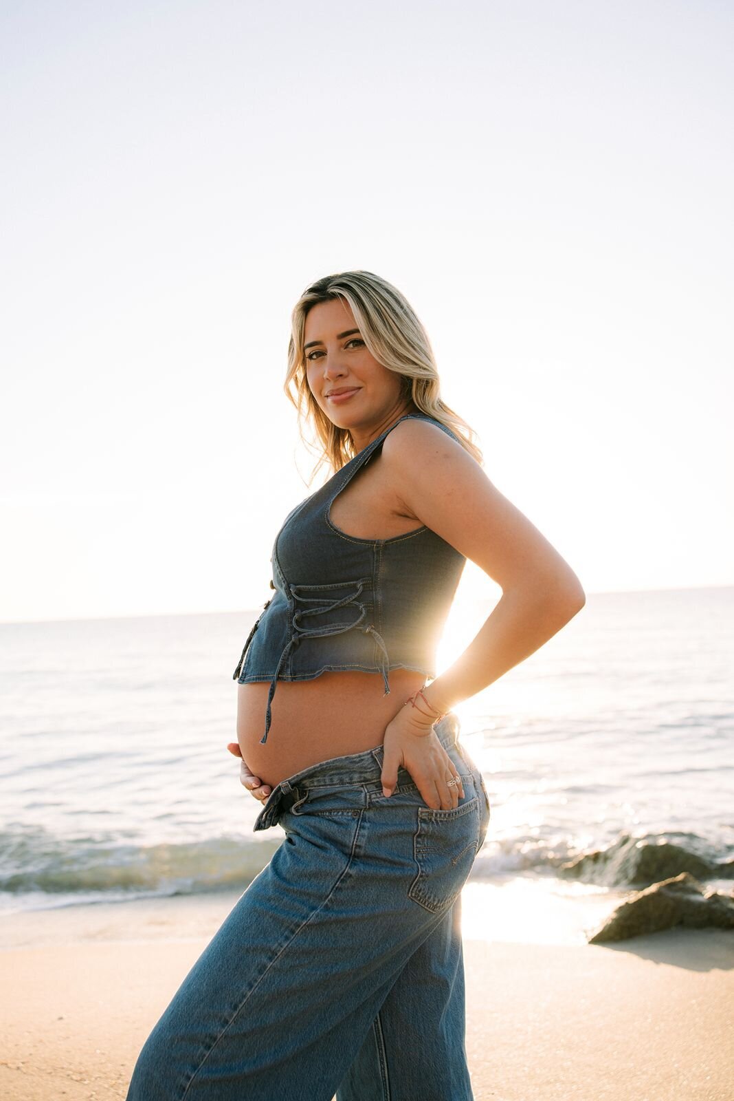 Nacha-Matt-Denim-Outfit-Deerfield-Beach-Maternity-Photography-by-Alexandra-Masihy-51