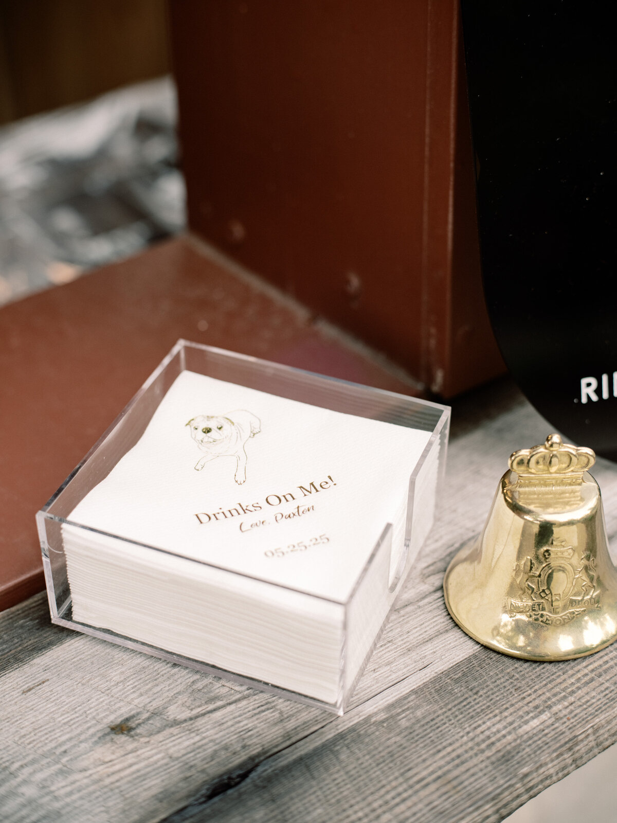 Stylish personalized napkins featuring a cute design, perfect for adding a unique touch to any celebration, enhancing the overall aesthetic of your wedding.