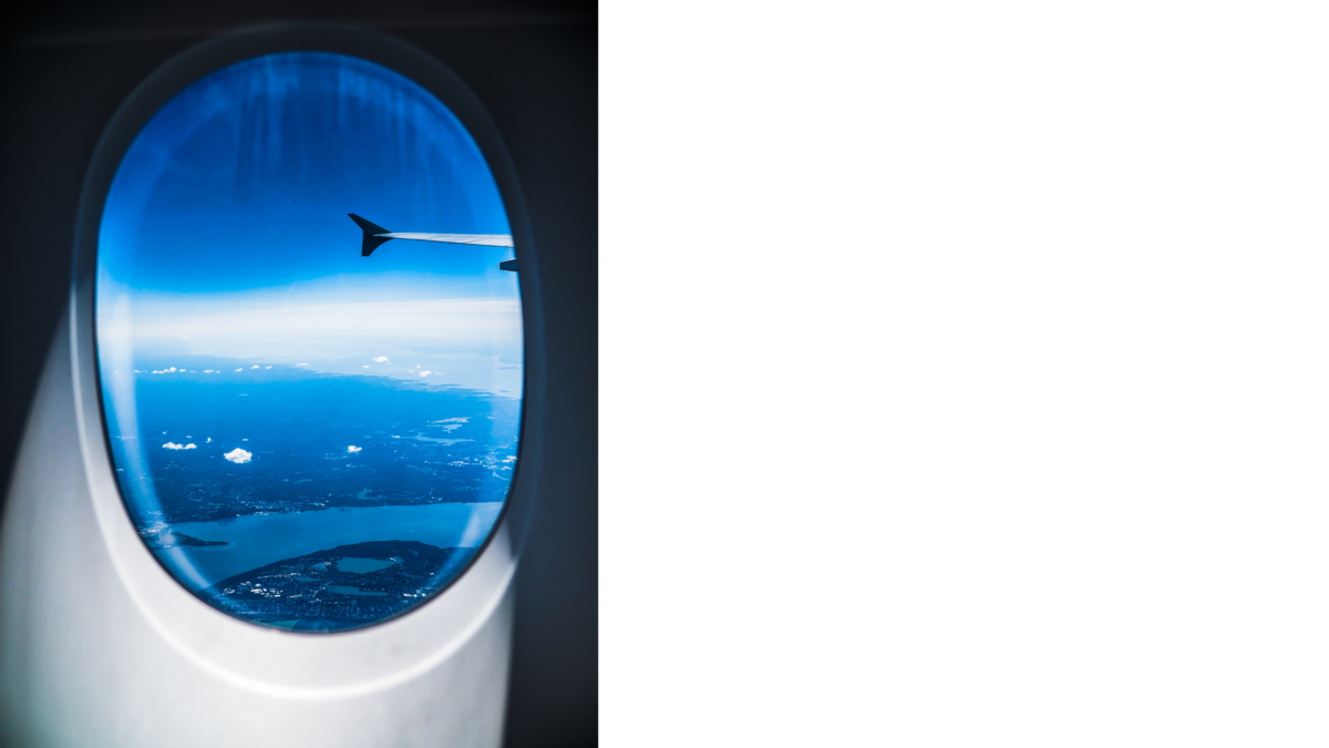 window seat on airplane