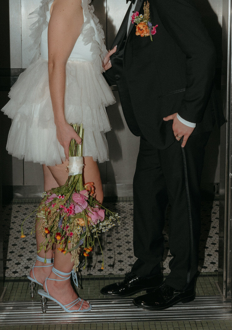 colorful elopement photos