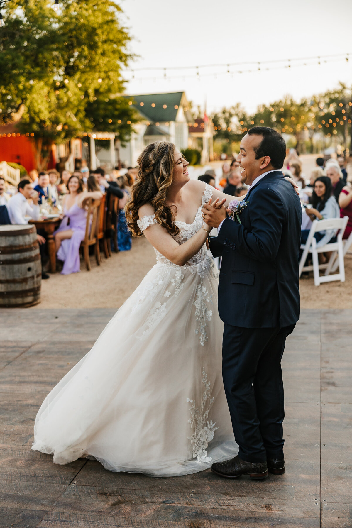 bride and groom dance at star hill ranch