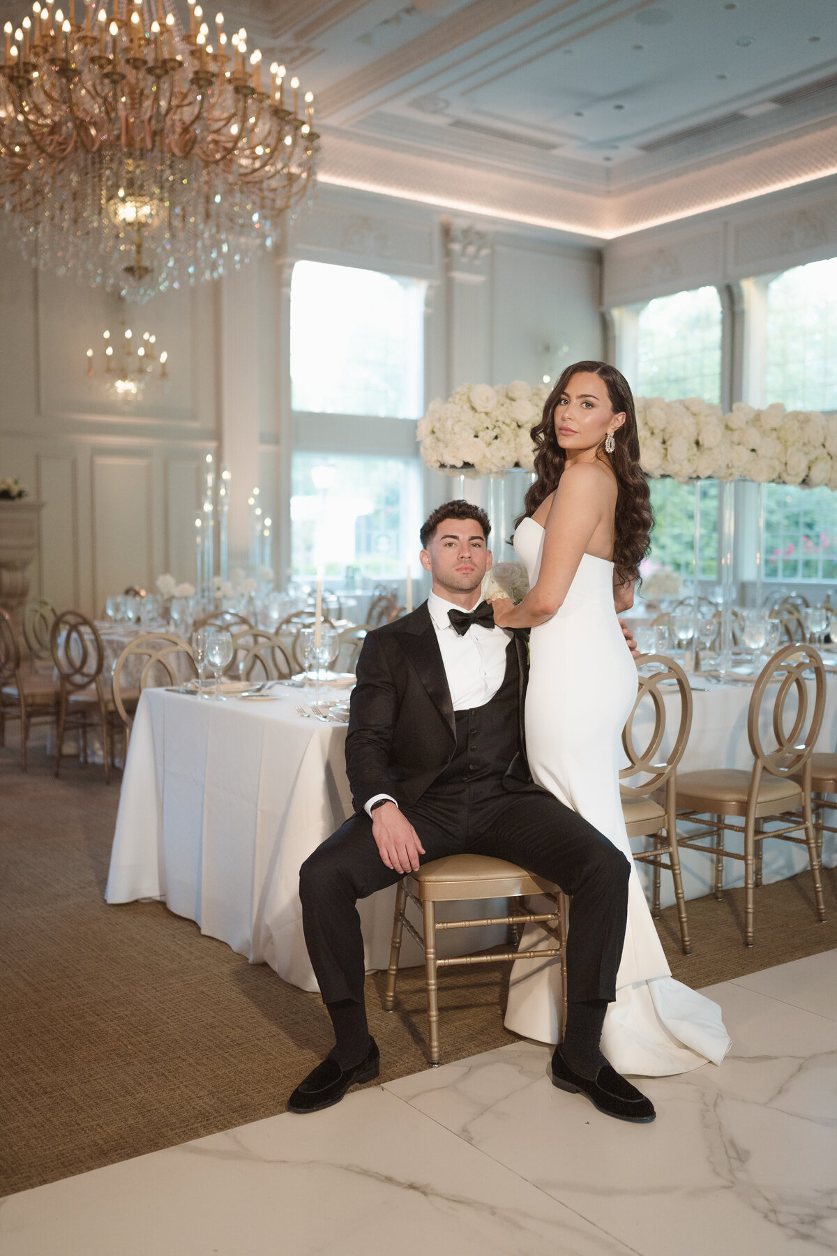 the reception ballroom at the estate at florentine gardens nj