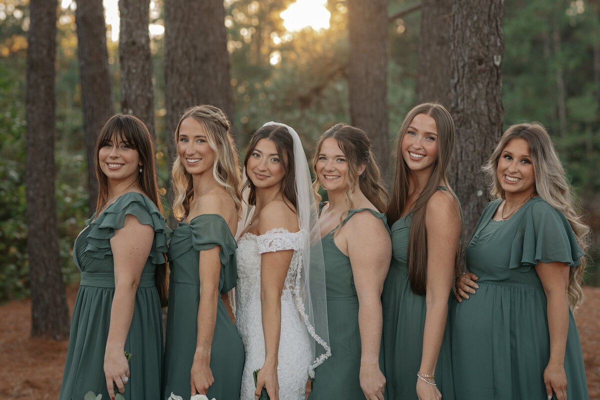 Bridal party Photos at Lake House at Bulow in Charleston SC 