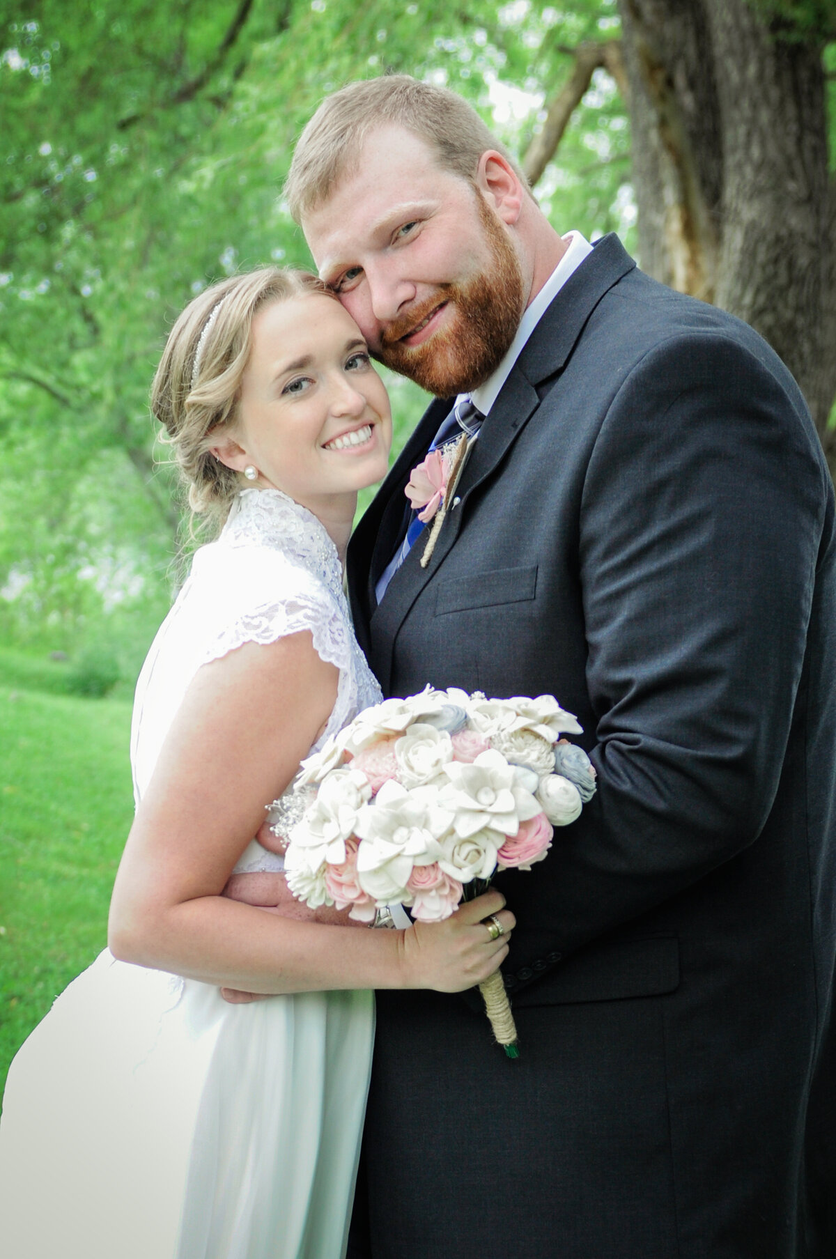 Bride and groom portrait at Rollinsford New Hampshire Wedding