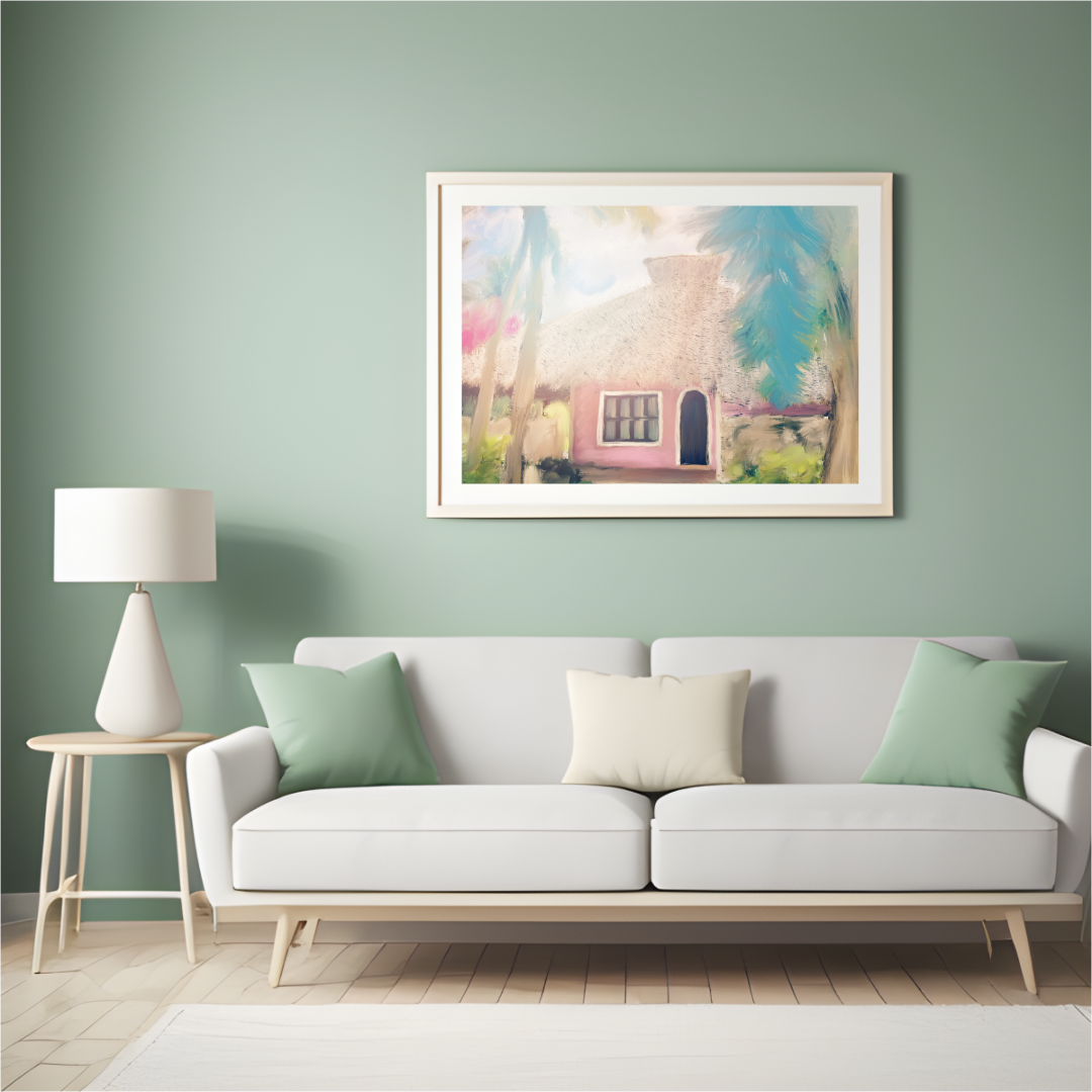 Green Paint Wall Art Mockup Instagram Post