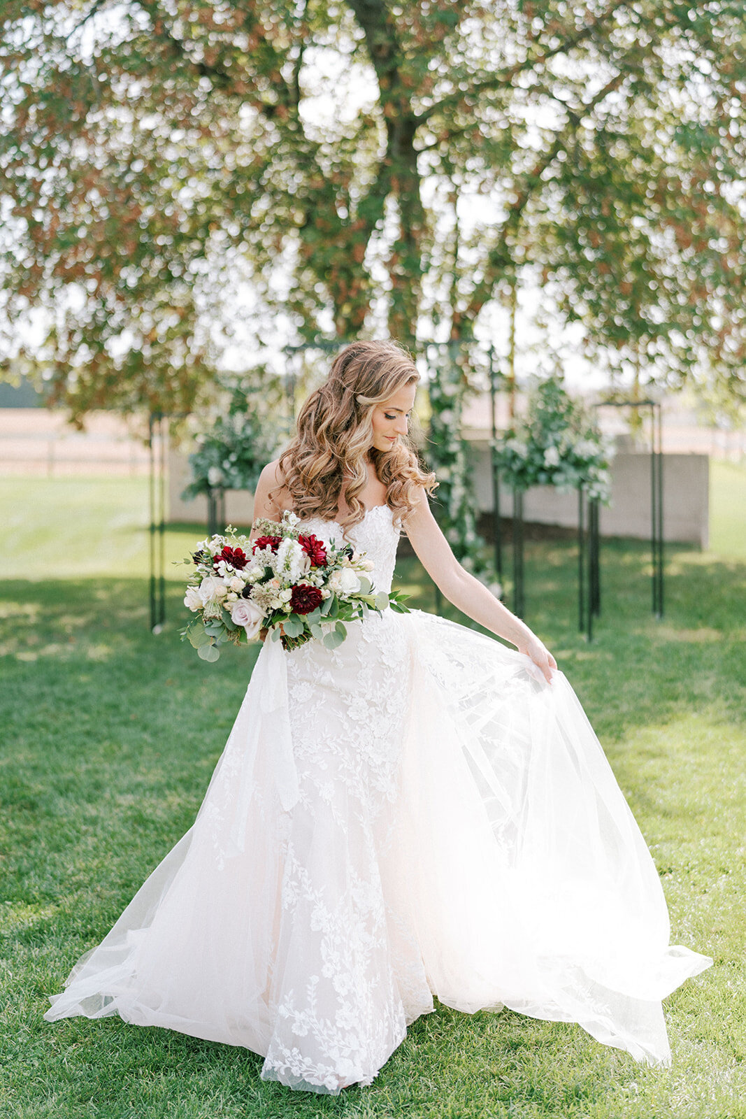 Bridal-Portrait-Ballgown-Curled-Hair-Volume