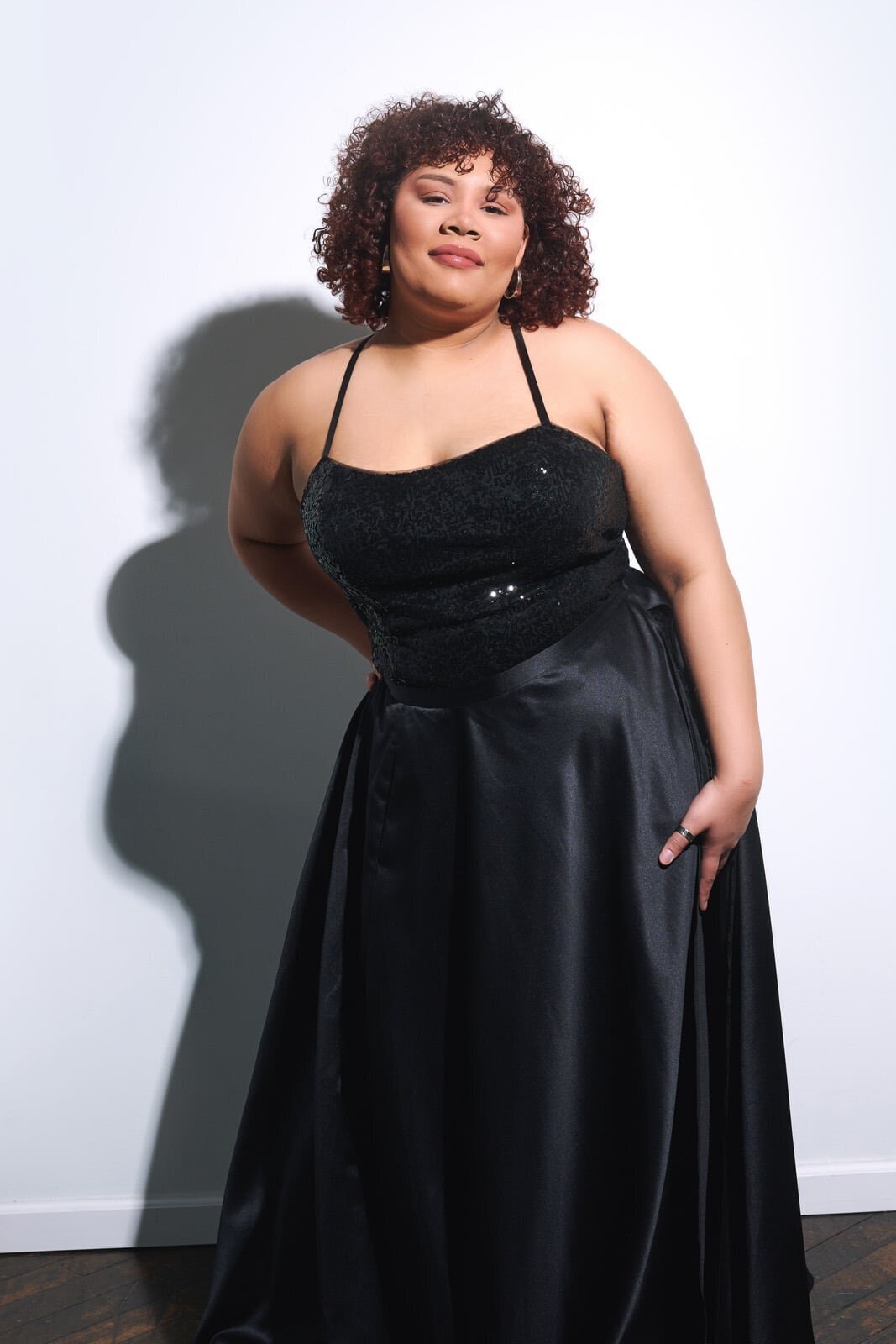Elegant Senior Portrait in Black Dress by High School Portrait Photographer-49