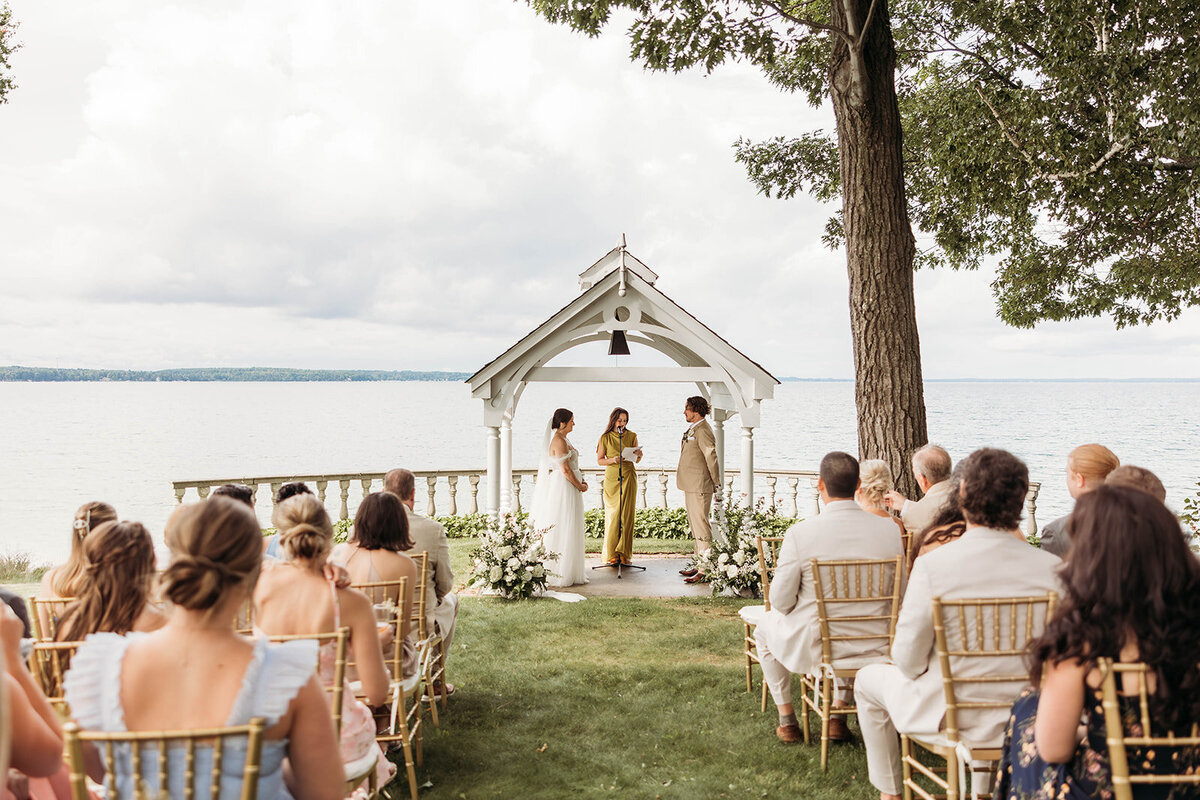 Red Pine Point Indian River Michigan Intimate Wedding Ceremony K. E. Rogers Photography-92
