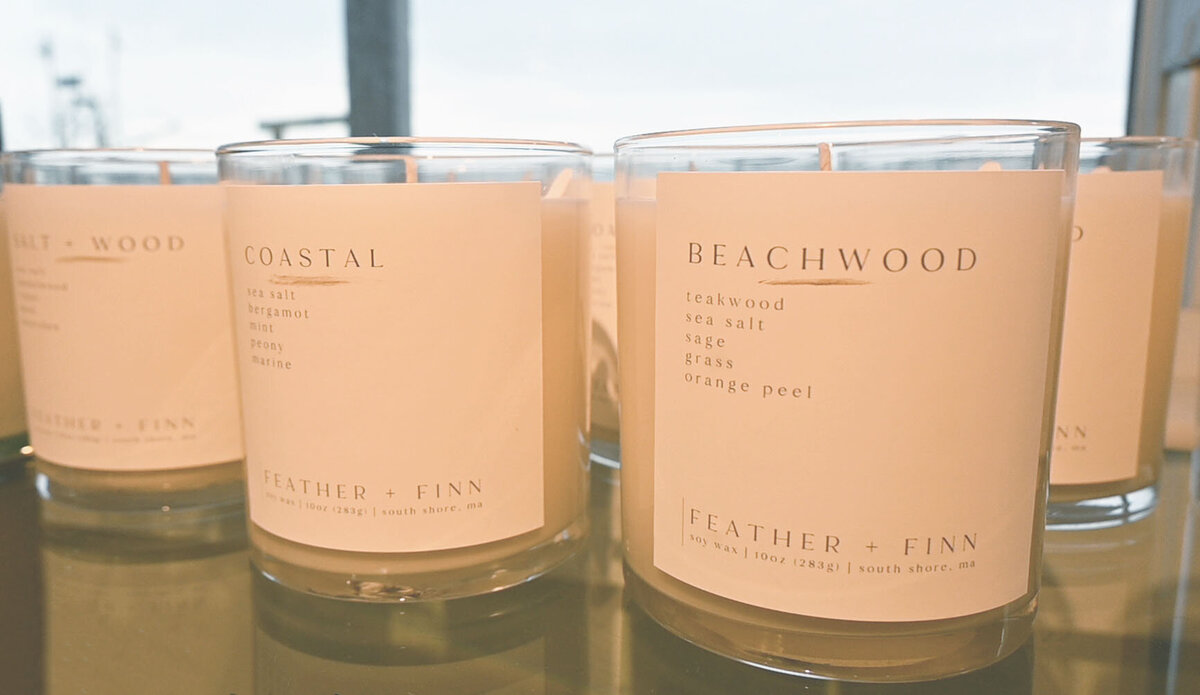 Feather & Finn candles found at joye