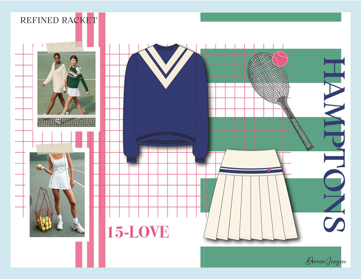 refined-racket-v-neck-sweater-pleated-skirt