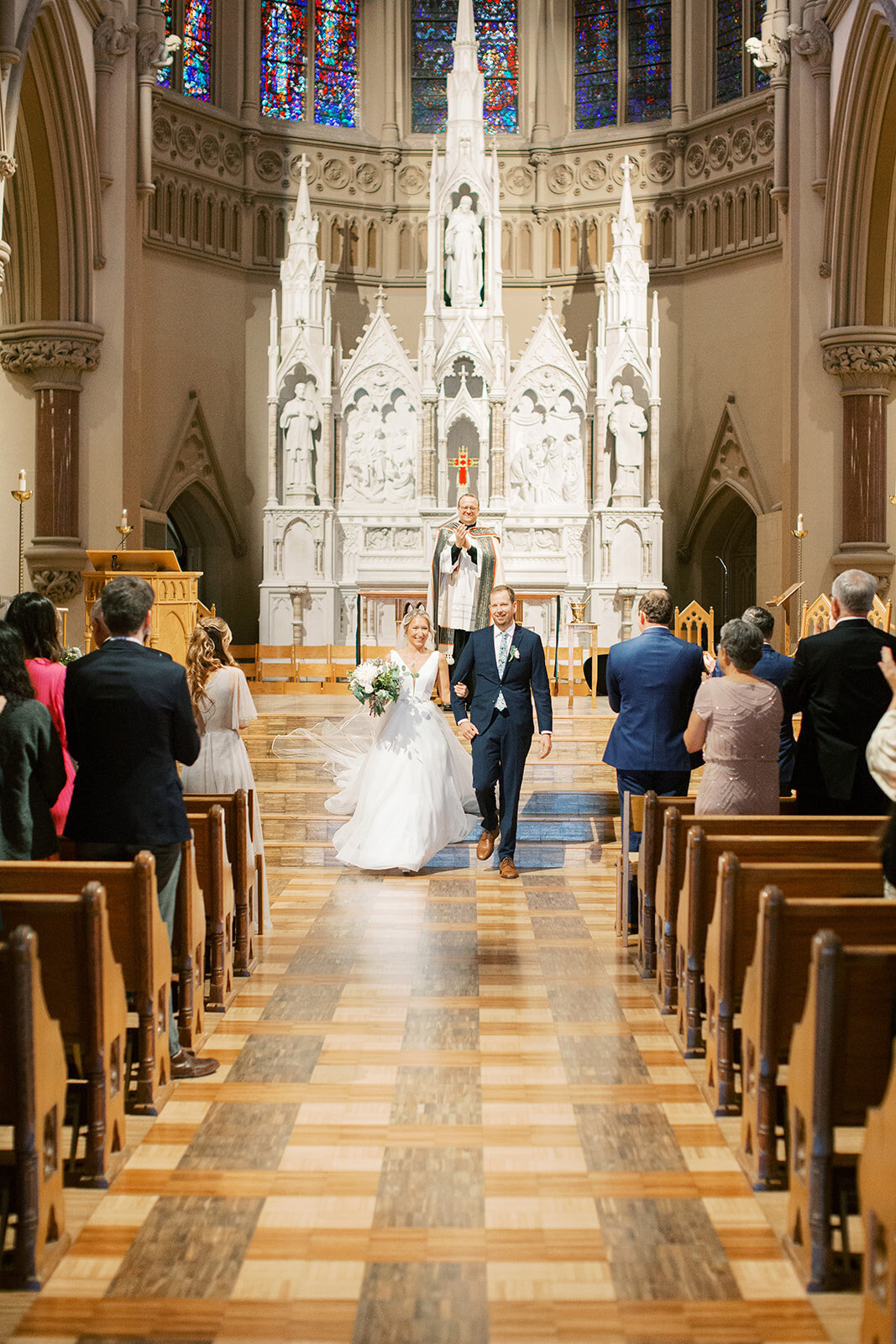 church wedding exit