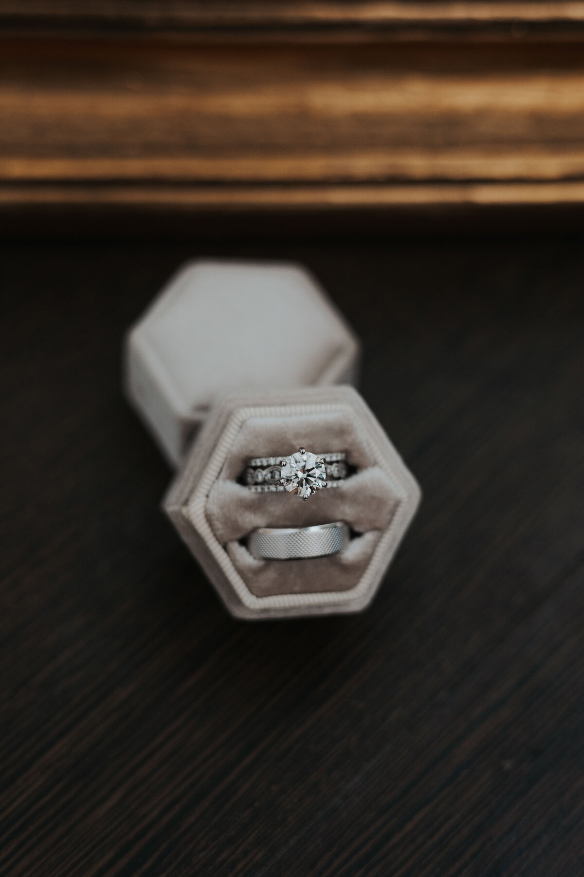detail photo of wedding rings