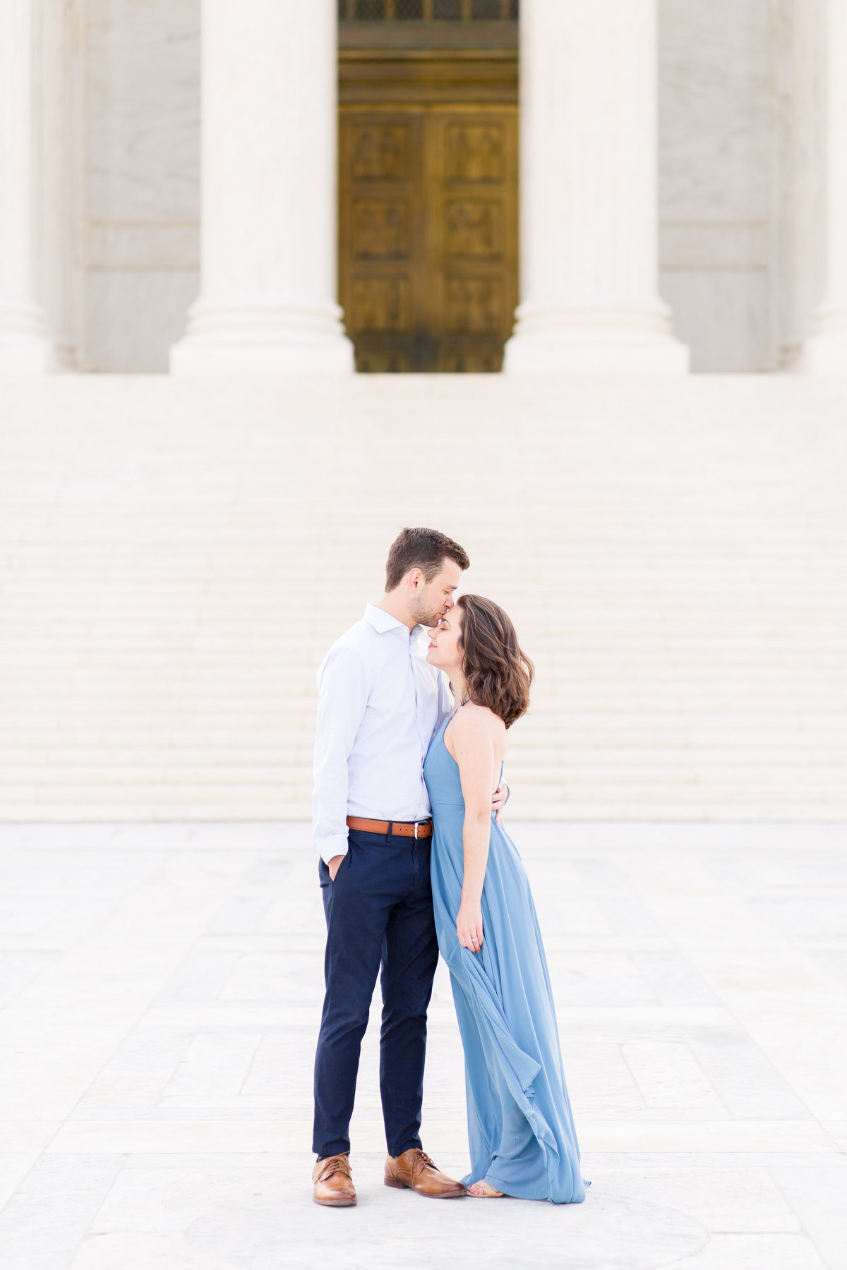 Capitol Building Engagement Session in DC with a visit to Supreme Court Building and Library of Congress | DC Wedding Photographer | Taylor Rose Photography-28