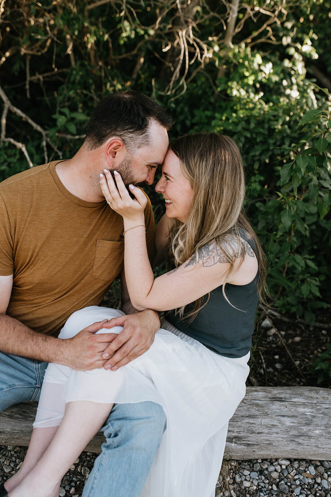 Couple-with-forheads-touching-engagement-photoshoot