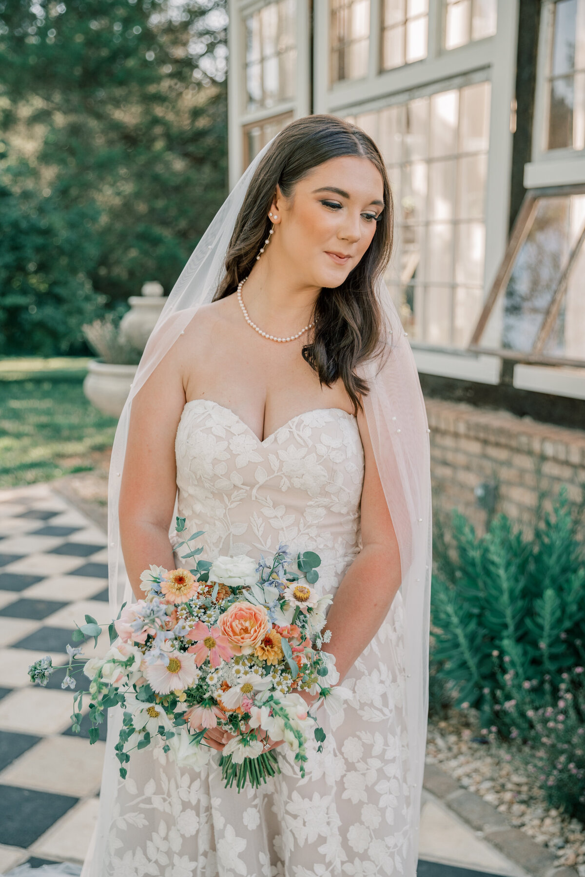 Bridal portrait at Three Oaks Manor