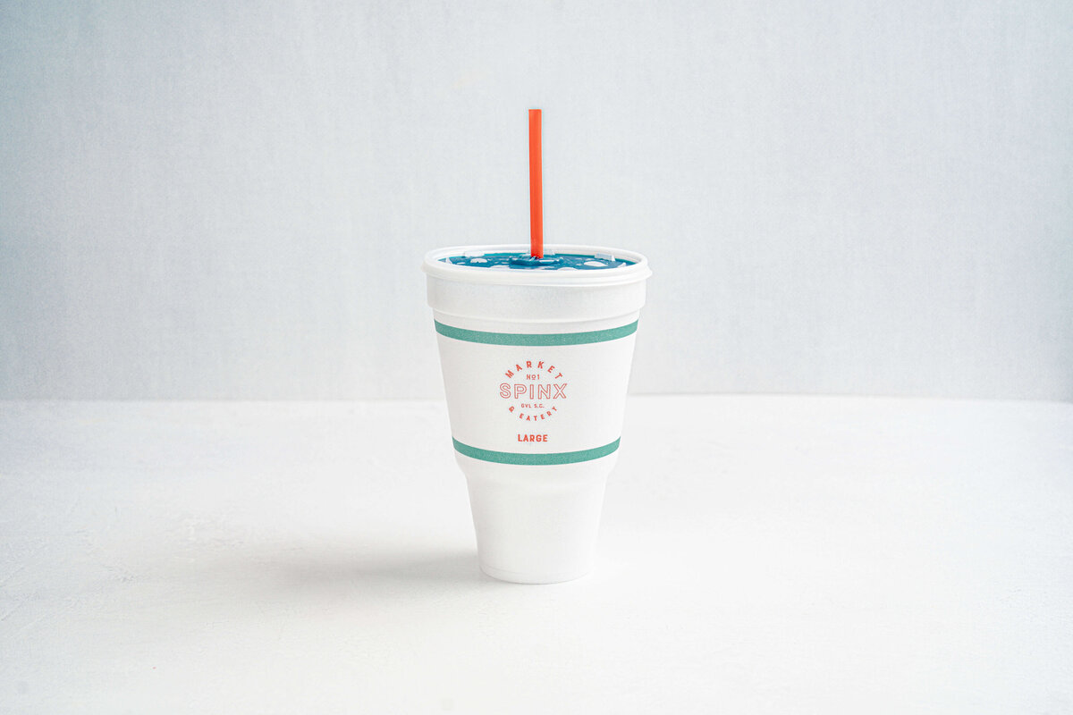 Greenville, SC Product photography featuring a slushy with a white background