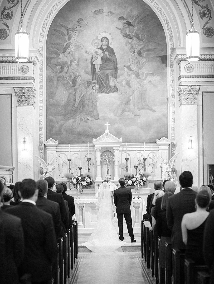 Wedding ceremony at Holy Rosary in Washington DC © Bonnie Sen Photography