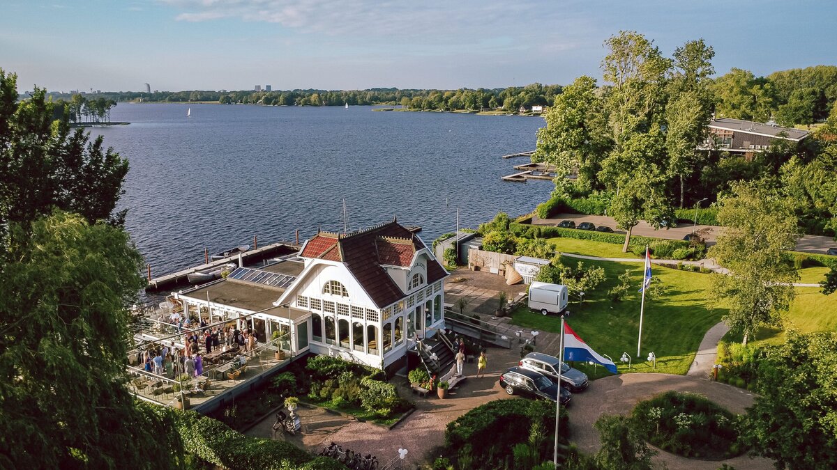 Drone foto bruiloft Paalkoepel