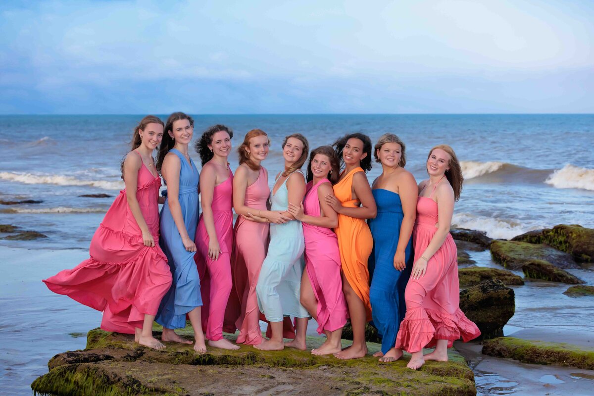 Raleigh Senior Model Team, girls at Kure Beach.
