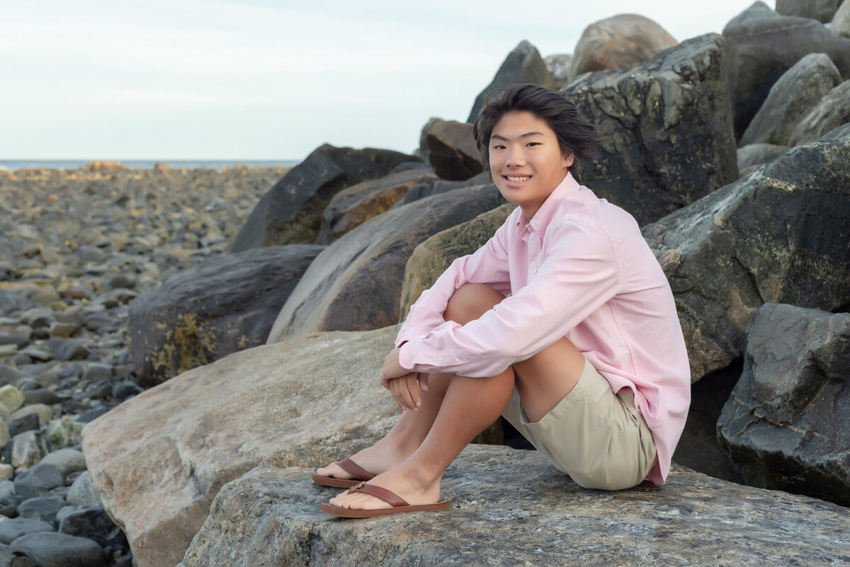 Senior Portrait on the beach in Seacoast New Hampshire