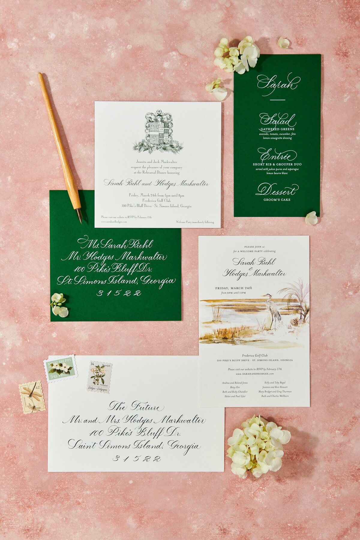 LowcountryPaperCo_Sarah&Hodges_RehearsalDinner_WelcomeParty