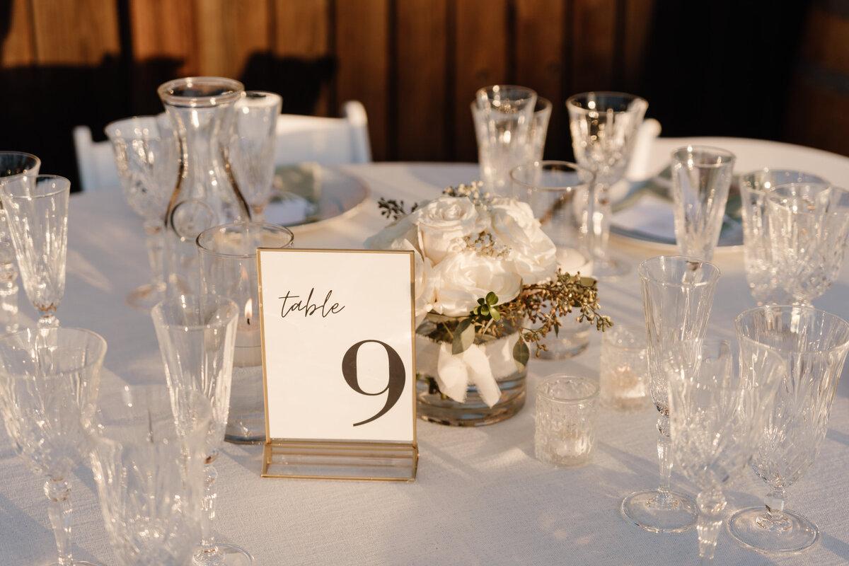 wedding table details