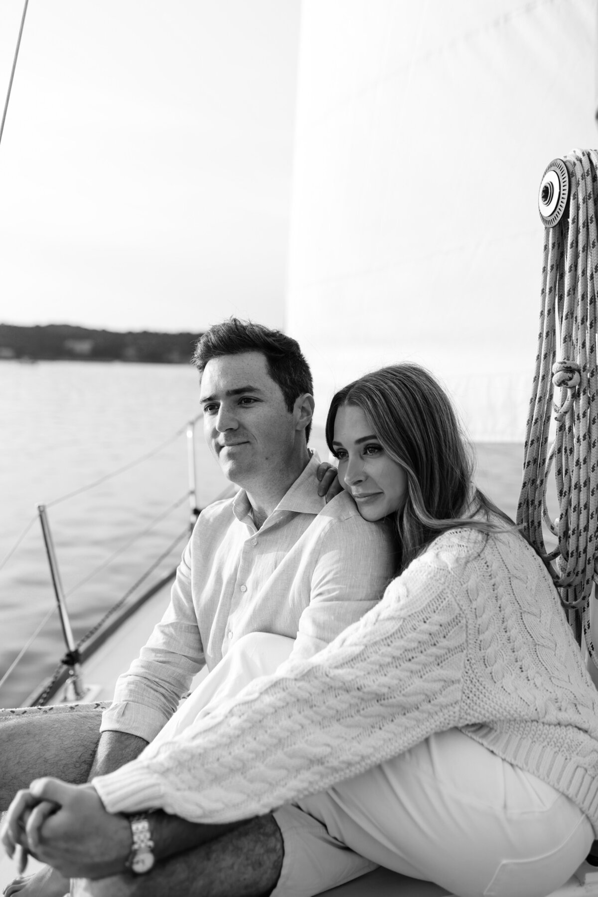 Sailboat Engagement Photography in Cape Cod 1