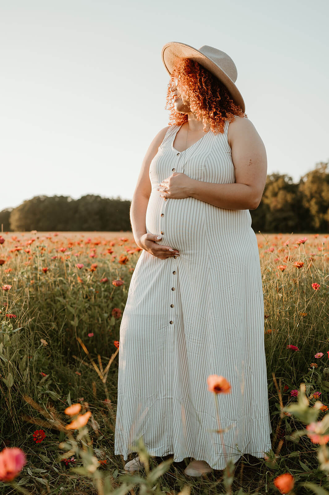 charlotte-maternity-photographer-bluehill-garden-sunset