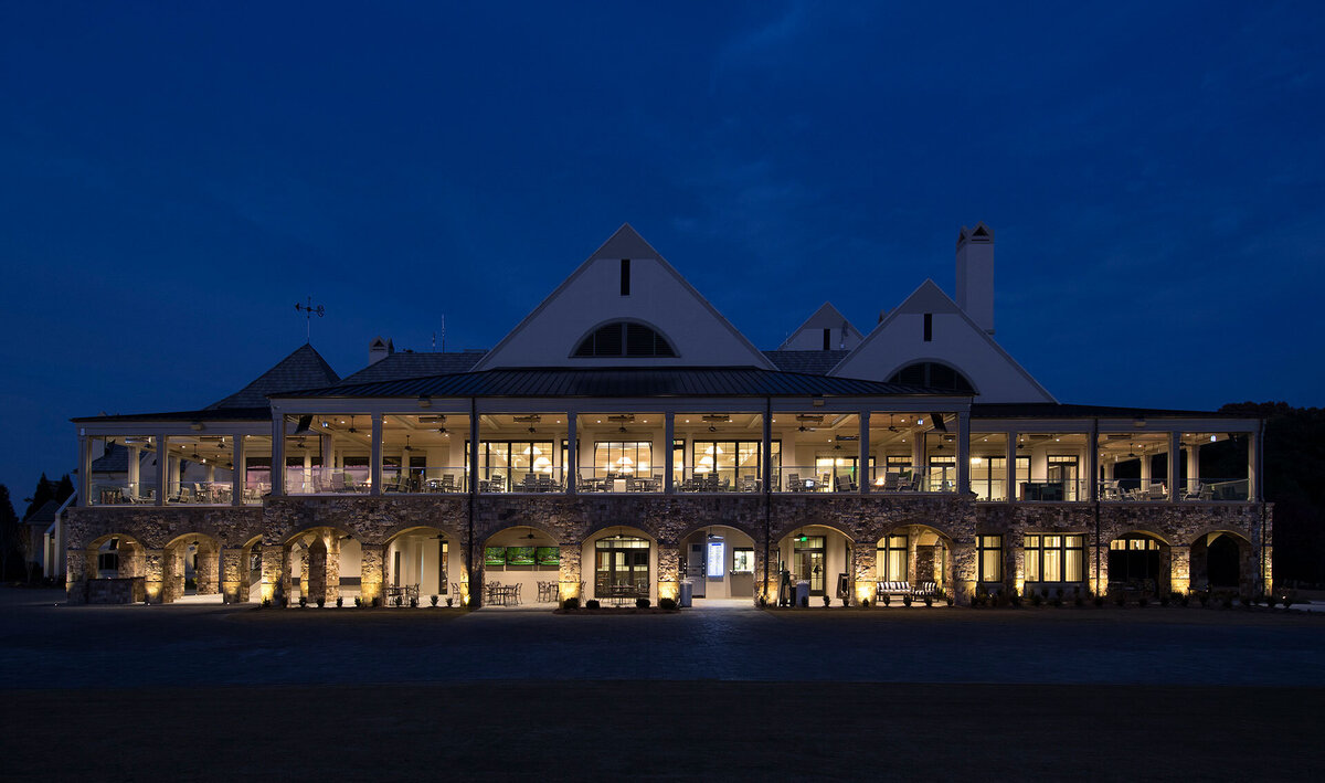 view of verandas at night at Cherokee Country Club