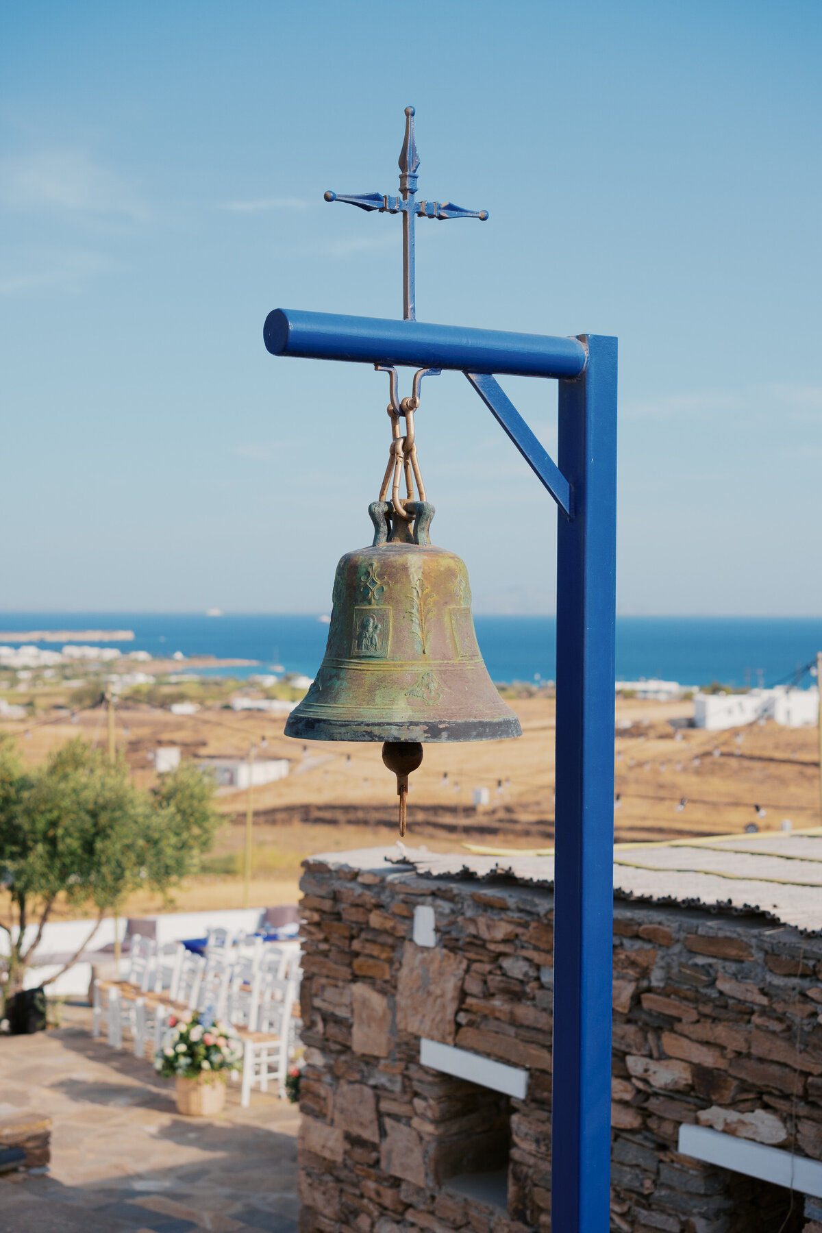 scenery at a destination island wedding on Paros, Greece