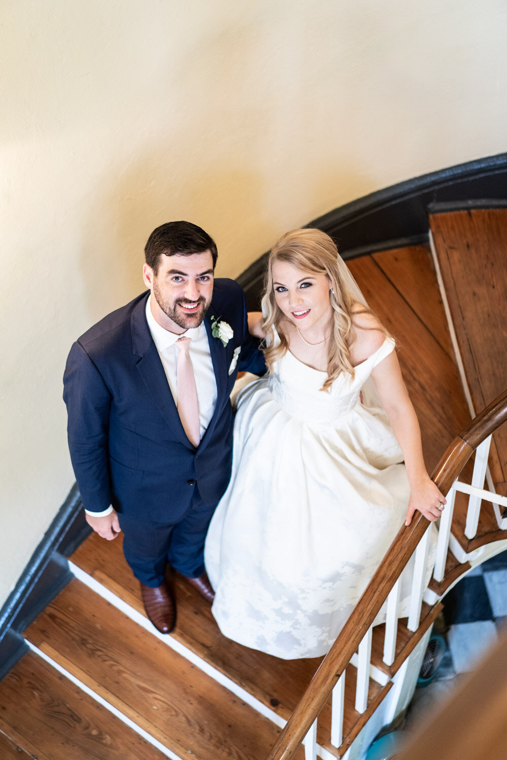 Couple on stairs