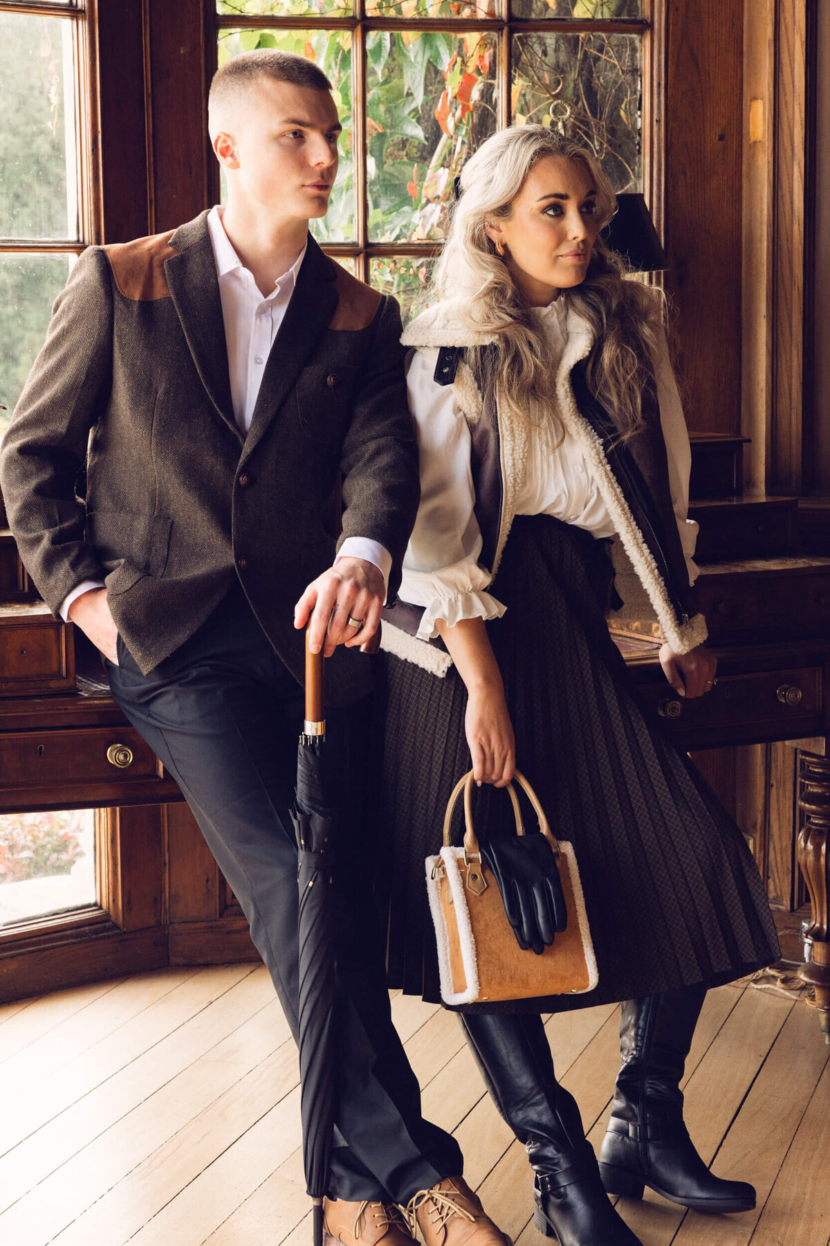 A wedding engagement photo shoot at Luttrellstown castle in Dublin Ireland