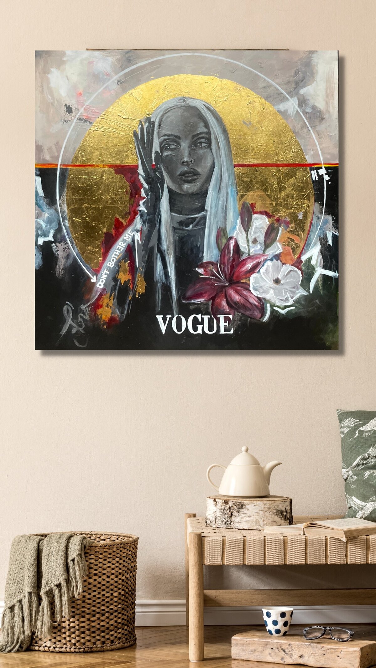 Modern Aesthetic Interior Entryway Wall Art Poster Frame Mockup Animated Instagram Story