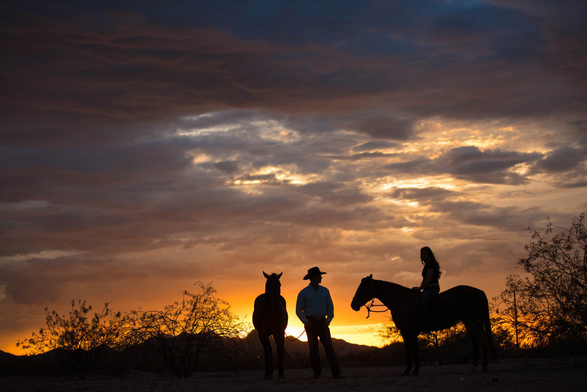 Beautiful sunset wedding photos by DePoy Studios.