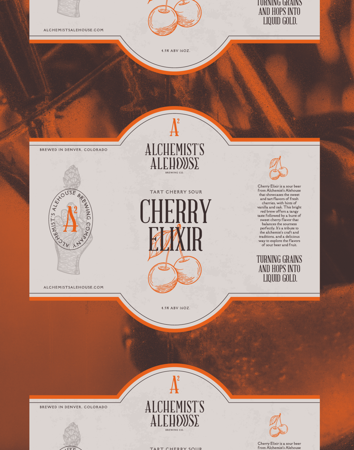 Craft beer label Cherry Elixir