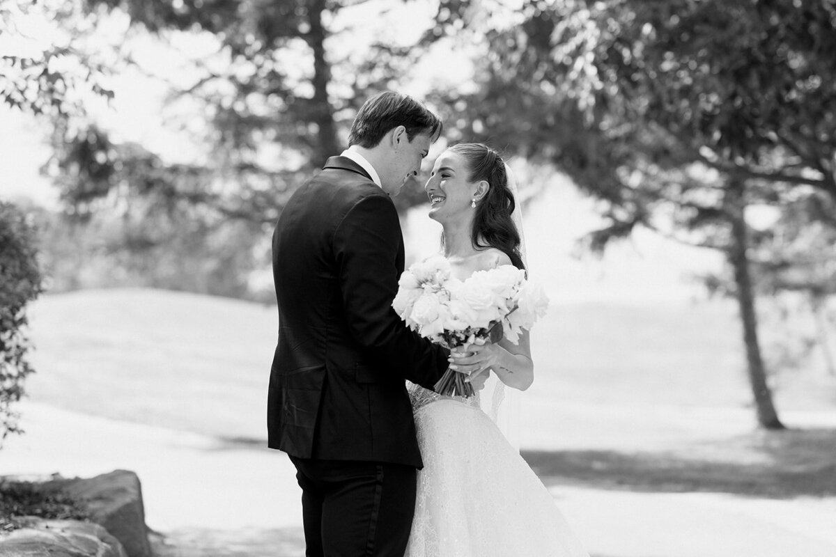 black and white timeless wedding