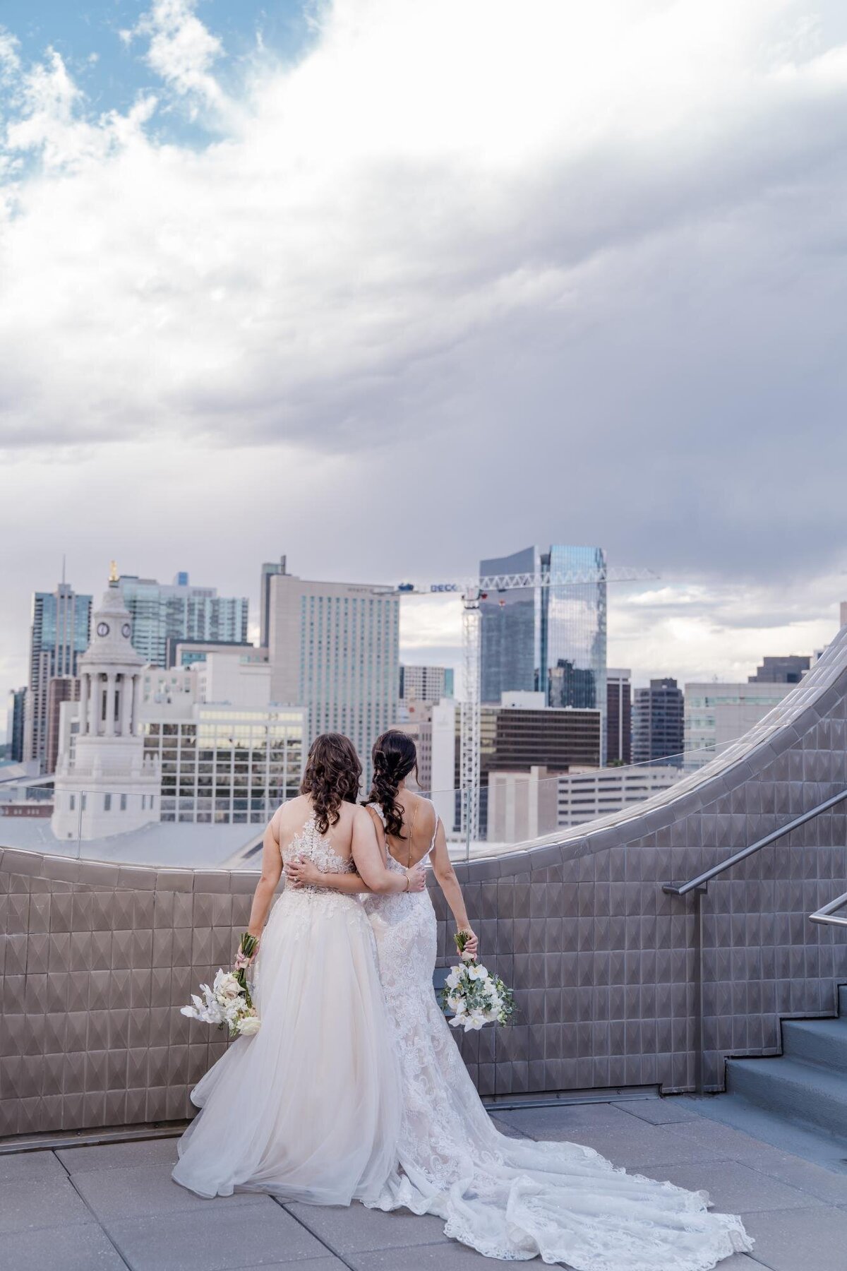 Lesbian LGBTQ Denver Art Museum Wedding