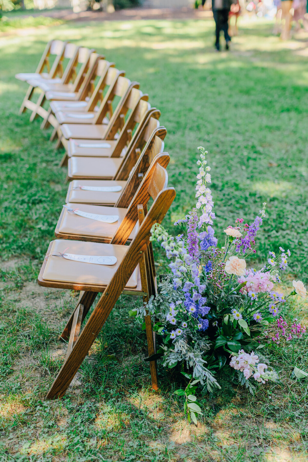 Ceremony setup at for wedding Flowers by Fleuressence
