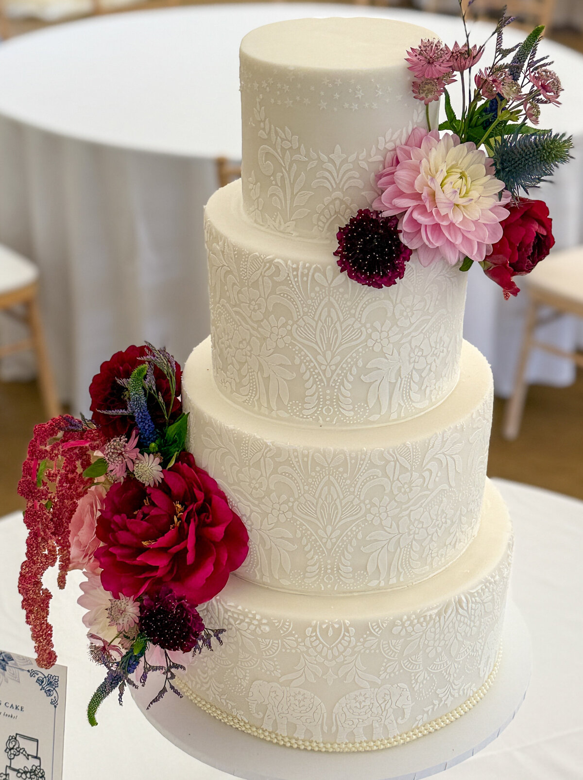 layers-graces-weddingcake-four-tier-flowers-iced-stencil-indianwedding-2