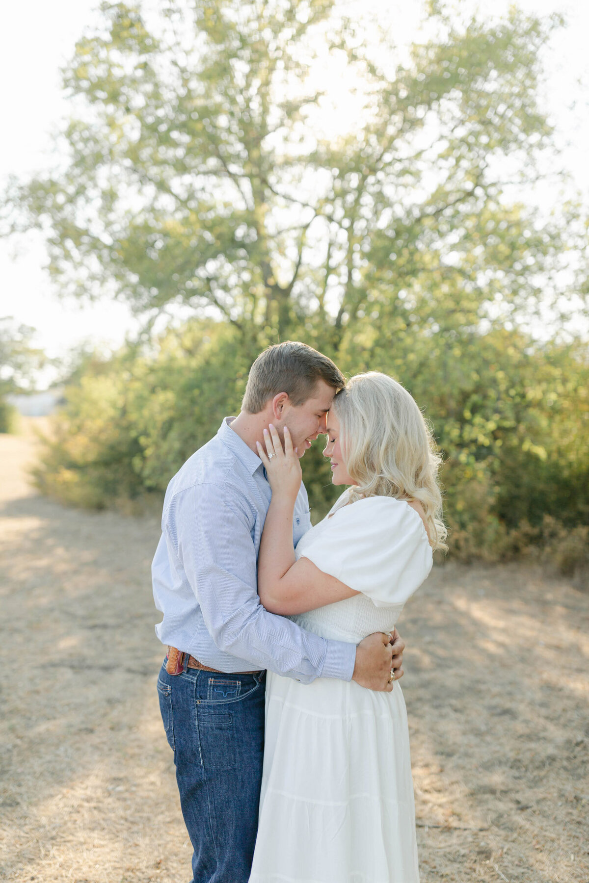 intimate moment with texas wedding couple
