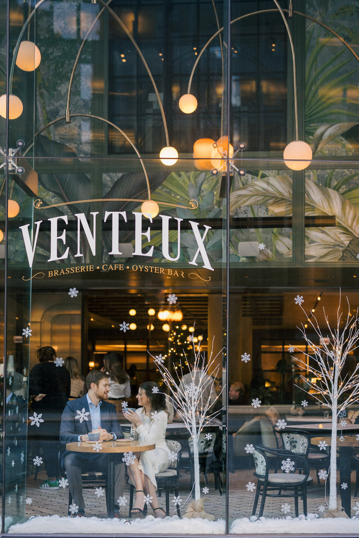 A Coffee Shop Engagement Session During Chicago Winter